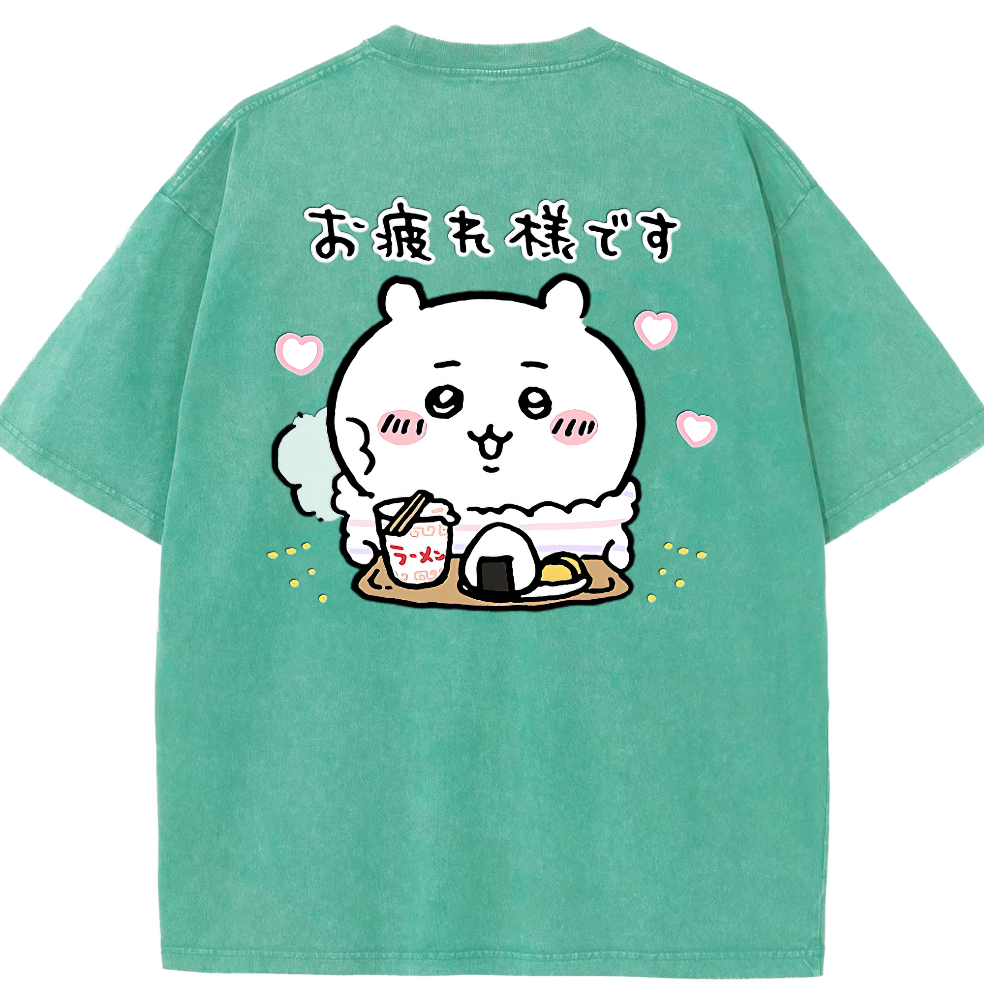 （画像用） ちいかわ ちいかわ Chii-kawa chiikawa 綿100% ヴィンテージ風 半袖Tシャツ（背面プリント）